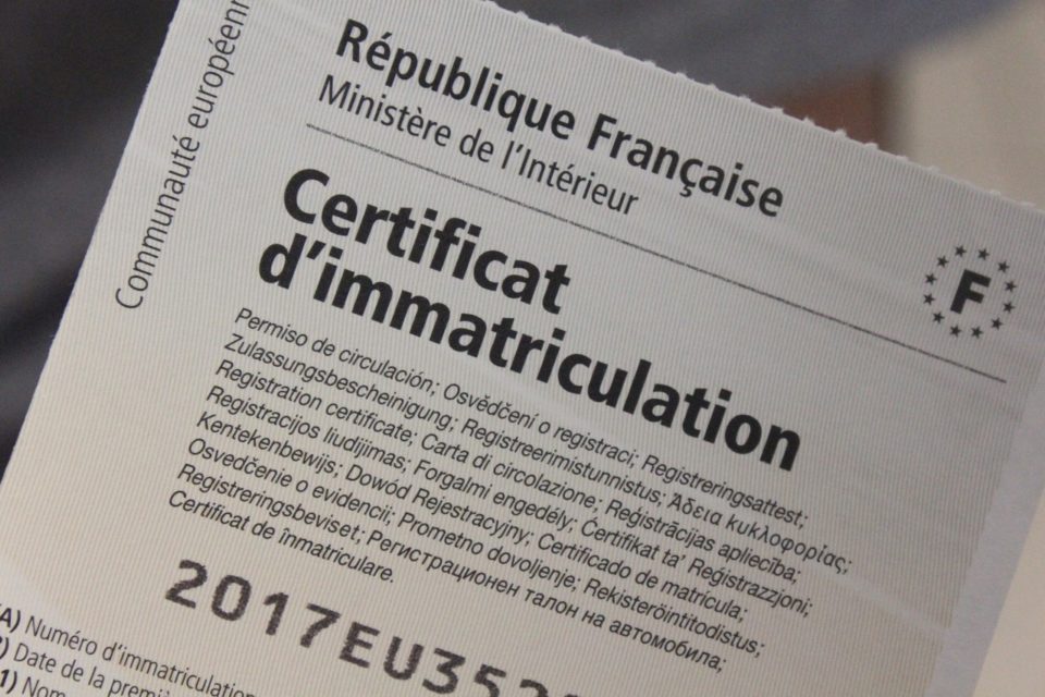 Fabrication de carte grise à Beauvais